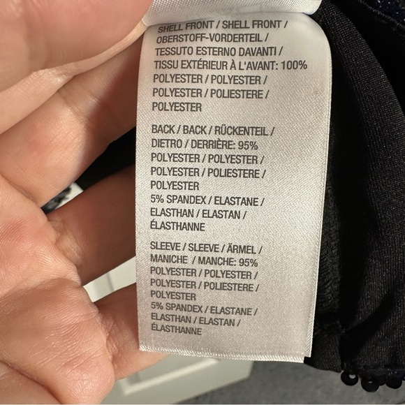 NEW Bob Mackie Wearable Art 3X jacket, blue sequin front, evening, sparkle - Picture 8 of 12